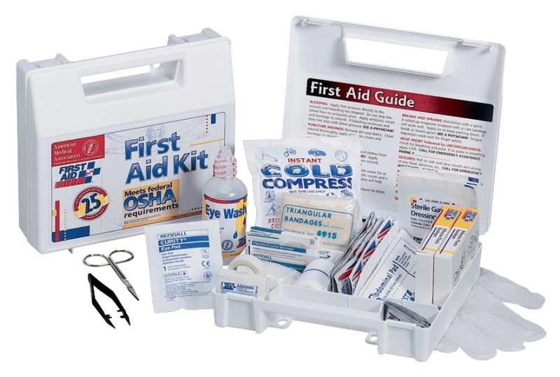 First Aid Only 223-U First Aid Kit, 107-Piece, Includes: (50) 3/4 in x 3 in Adhesive Plastic Bandages