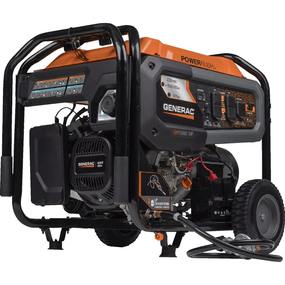 Gp7500e 9400w Dual Fuel Electric Start Portable Generator With 420cc Engine