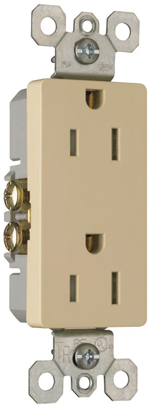 Pass & Seymour Ivory Decorator Tamper-Resistant Receptacle