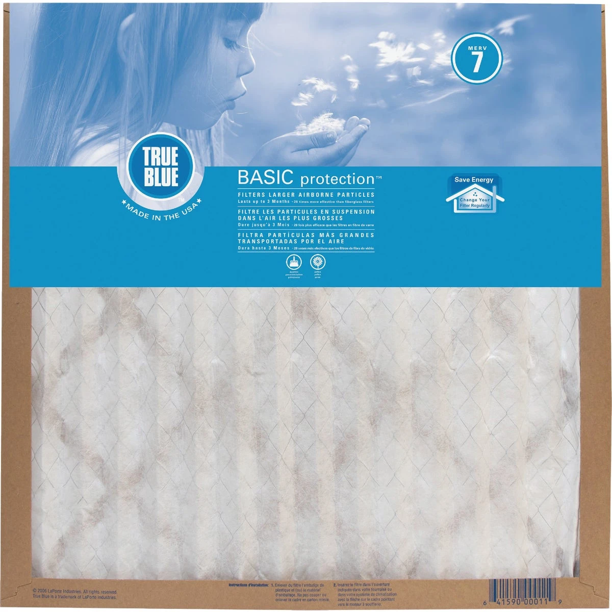 16x20 x 1 In. Pleated Air Filter, MERV 7, 90 Days