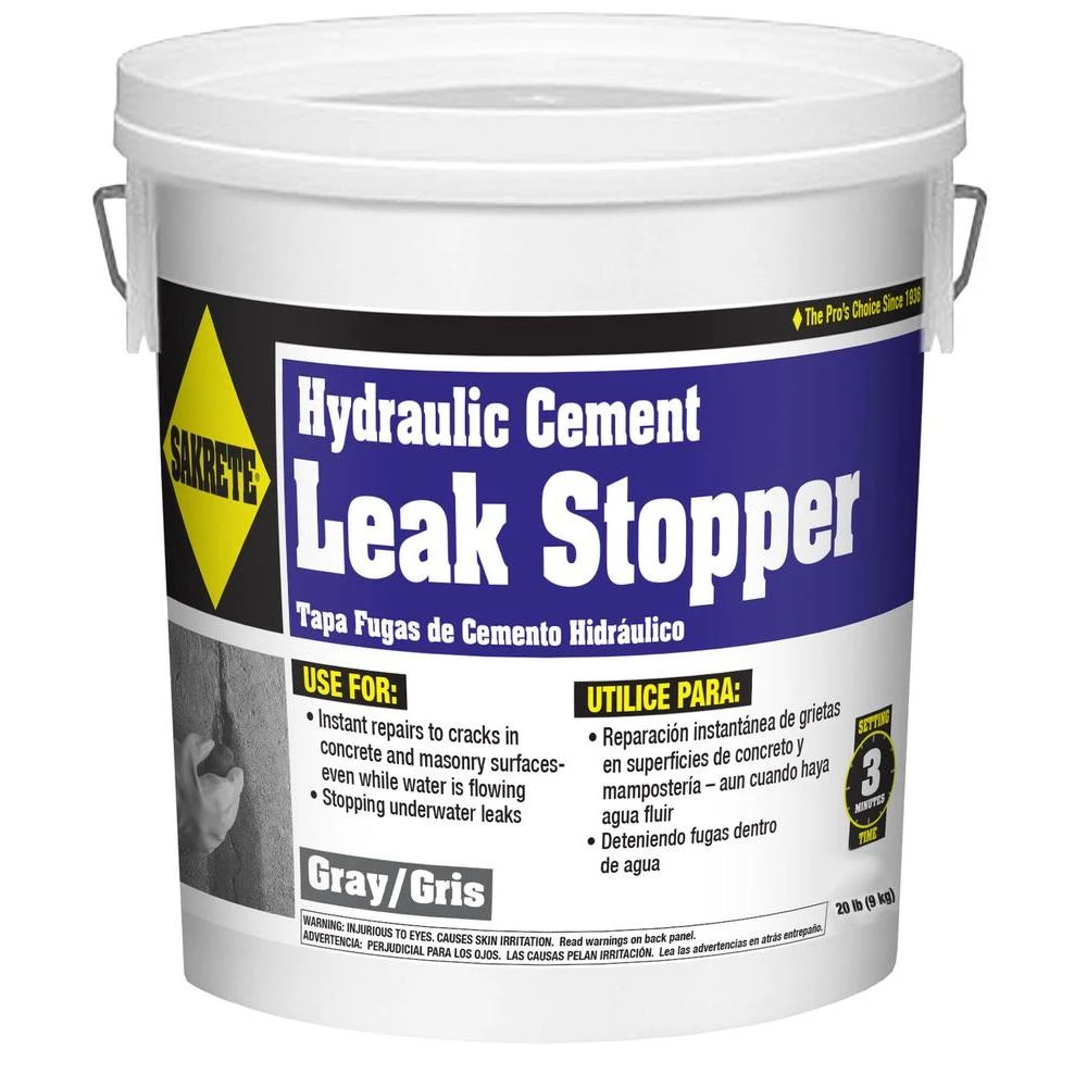 20 Lb Leak Stopper Hydraulic Cement For Concrete And Masonry Repairs