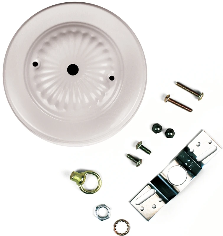 Traditional Canopy Kit, 7/16-In. Center Hole, White, 5-In.