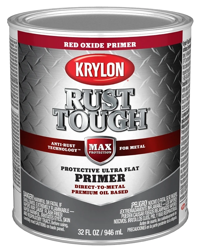 Rust Tough Primer, Red Oxide, 1 Quart With Anti-rust Technology