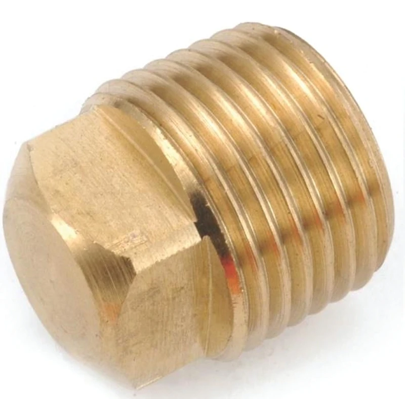 Pipe Fitting, Square Head Plug, Lead Free Brass, 1/8 In. MPT