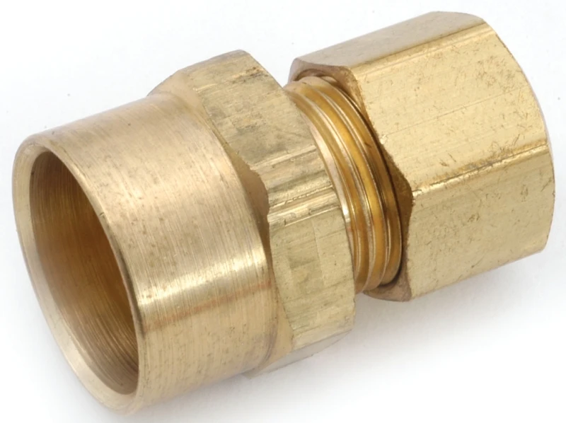 Pipe Fitting, Adapter, Lead Free Brass, 3/8 Compression x 5/8 In. Copper x Copper