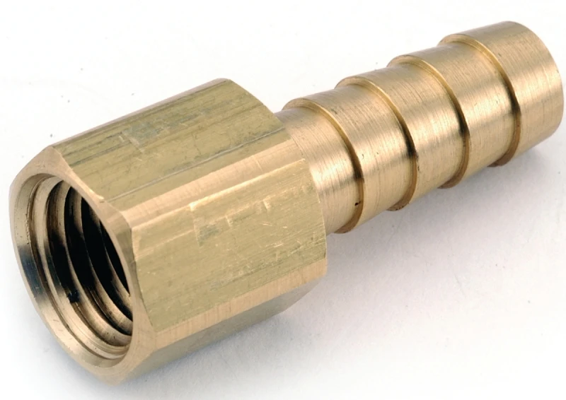 3/8 In. Id X 1/4 In. Fpt Brass Hose Barb, Lead Free, 5 Pk