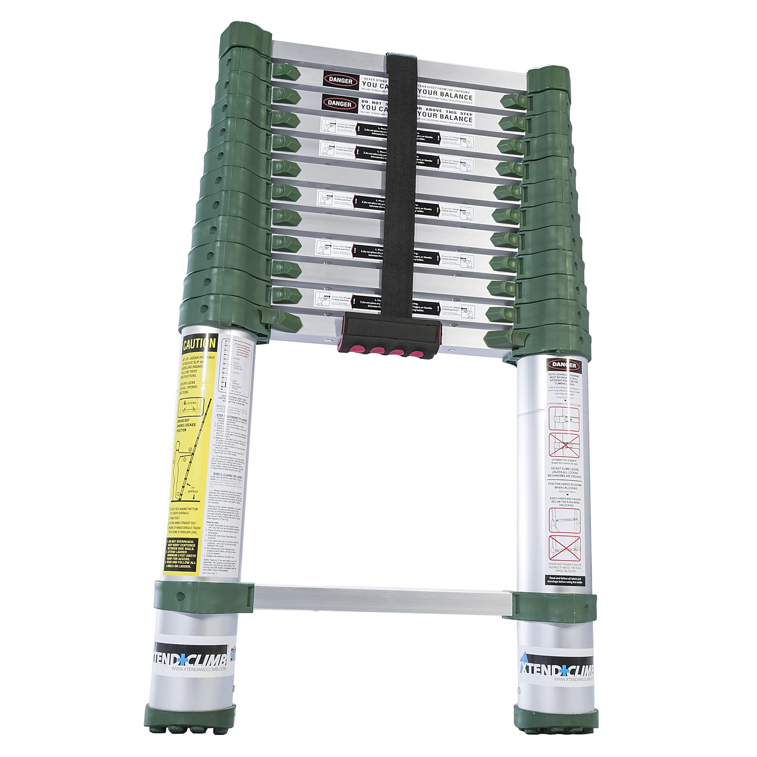 Home Series Telescoping Aluminum Ladder, 300-Lb. Duty Rating, 2.5 to 12.5-Ft.