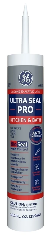 Pro 10.1 Oz. White Siliconized Acrylic Latex Kitchen & Bath Caulk