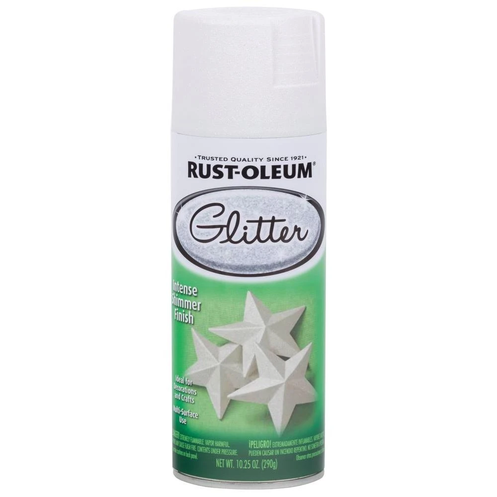 Specialty Glitter Spray Paint, Pearl White, 10.25-oz.