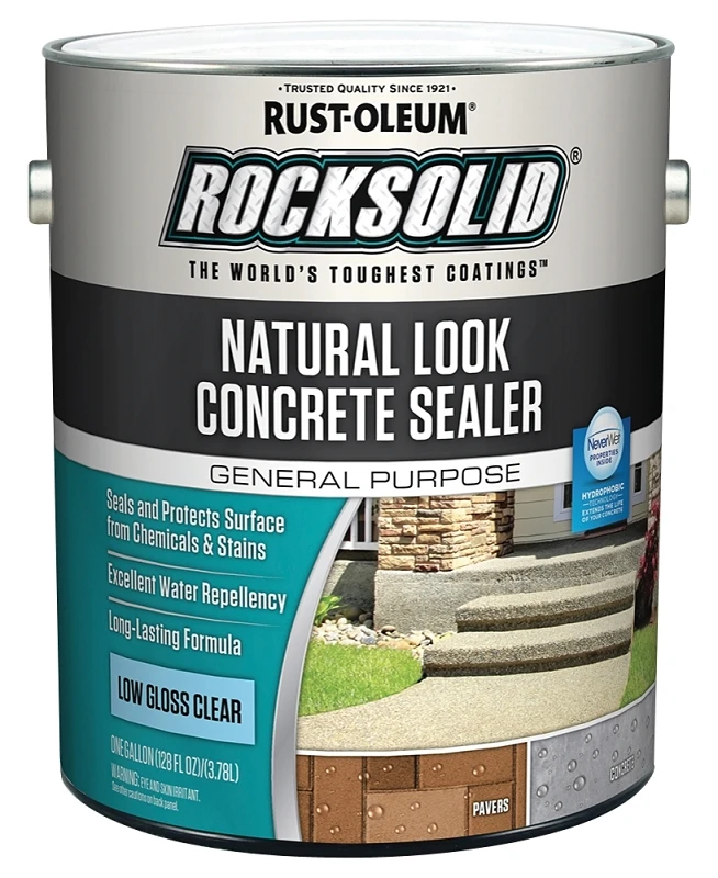 RockSolid Wet Look Concrete Sealer, Natural Matte, Gallon