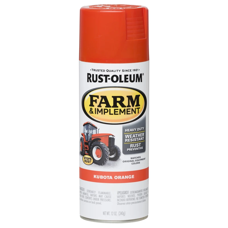 12 Oz. Kubota Orange Farm & Implement Spray Paint - Gloss Finish