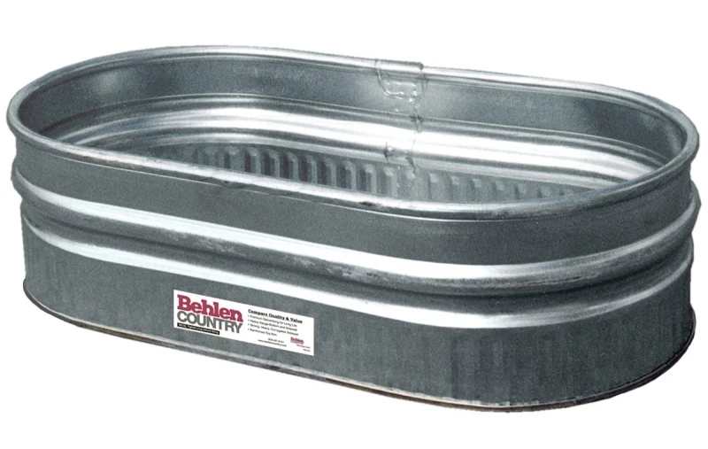 Stock Tank, Galvanized, 2 x 1 x 4 Ft., 44 Gallons