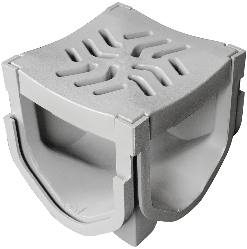 4-Way Storm Drain Corner, For 3 & 4 In. Pipe
