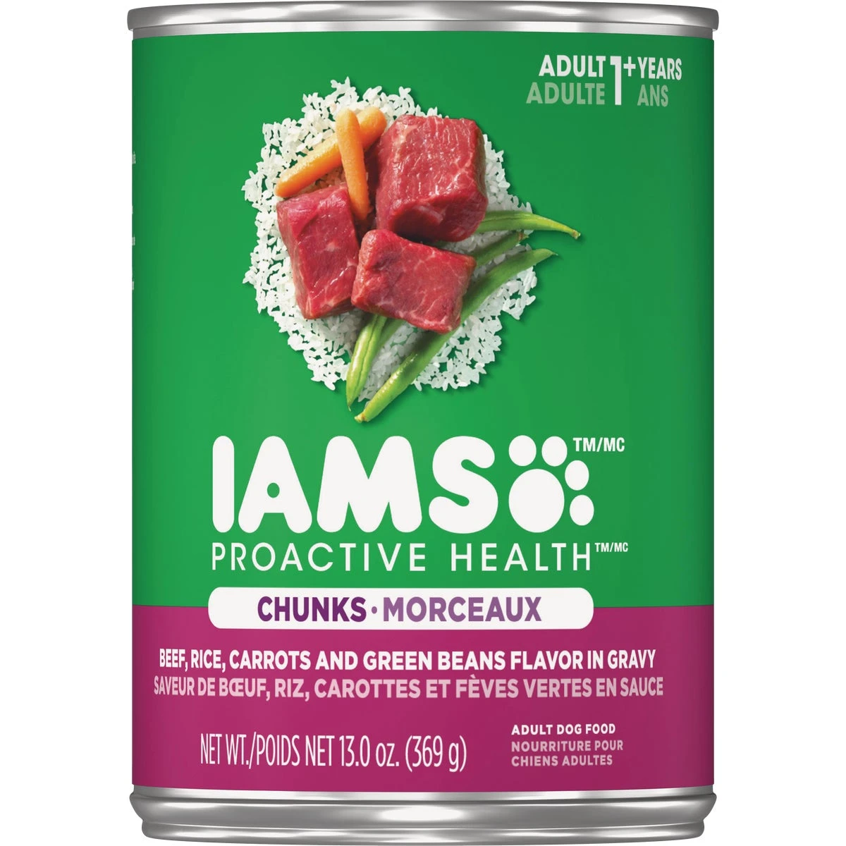 Dog Food, Savory Beef & Rice, 13.2 oz. Can
