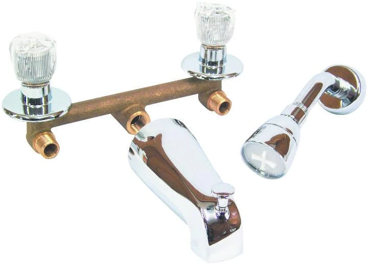 Tiger Chrome 2-handle Knob Tub & Shower Valve Diverter P-004n