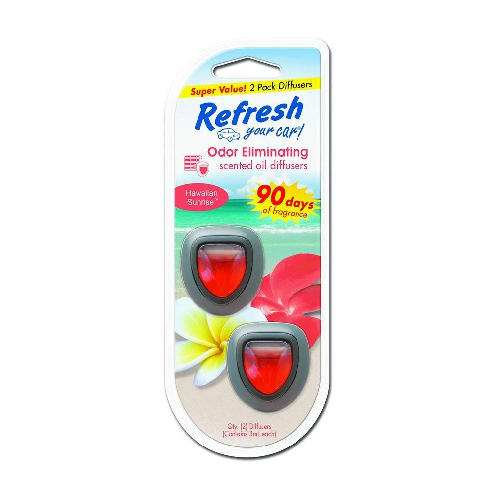 Refresh your car 09136Z Mini Diffuser, 2 Pack, Hawaiian Sunrise Refresh your car 09136Z Mini Diffuser, 2 Pack, Hawaiian Sunrise