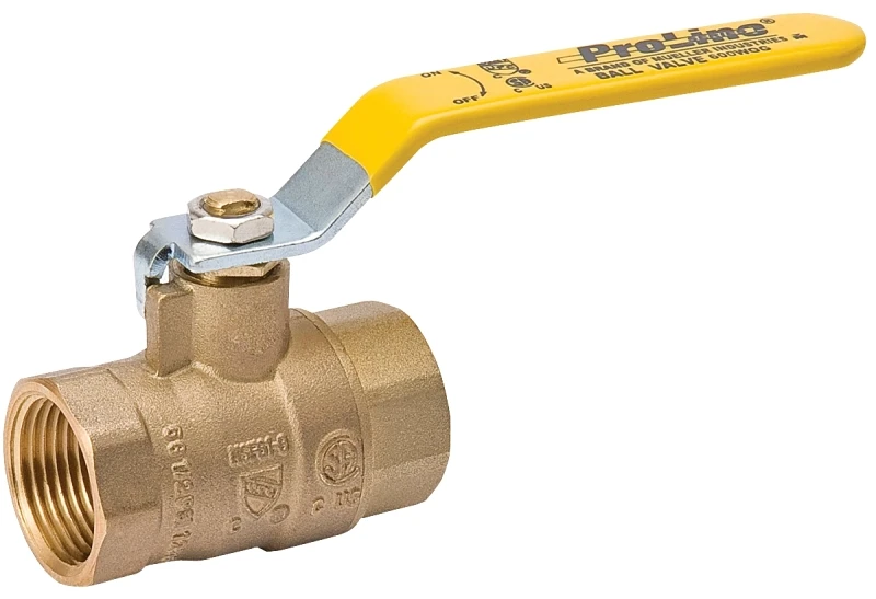 Full-Port Ball Valve, Brass, 1/2 In.