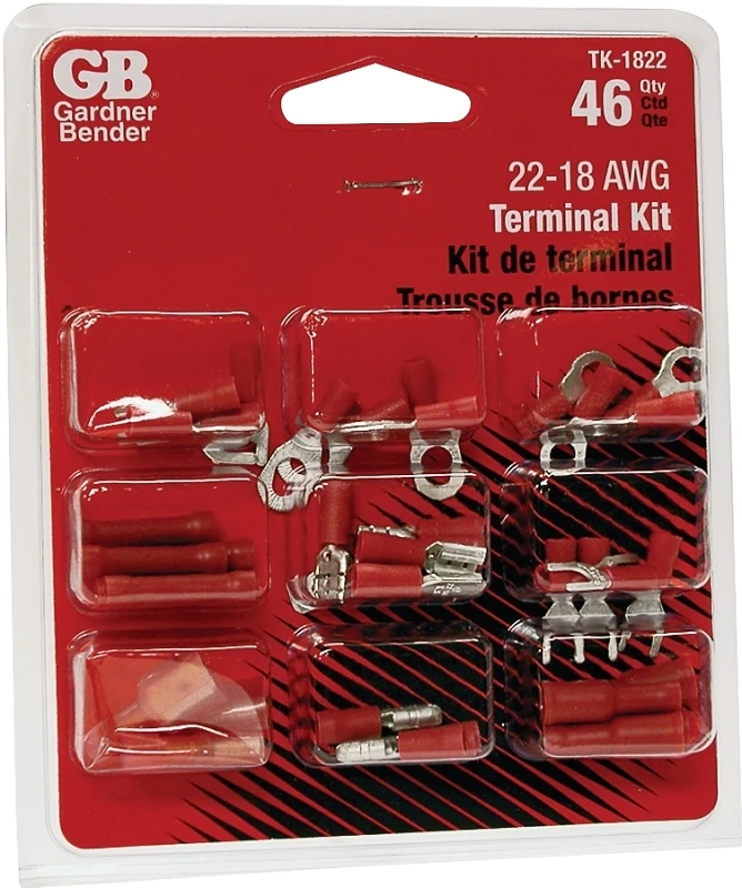 46-Pc. Terminal Kit, 22-18AWG