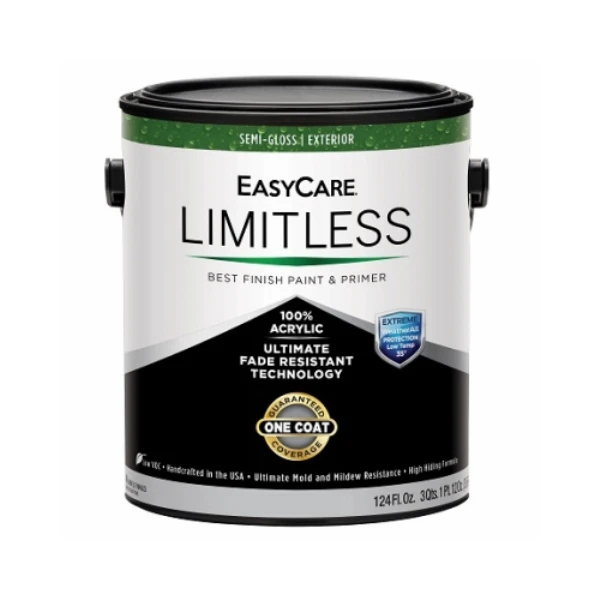 Limitless WeatherAll Exterior House Paint and Primer White Semi-Gloss Acrylic Latex 1 Gallon