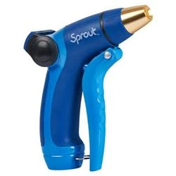 Sprout Hose Nozzle, Front Trigger, Adjustable, Blue