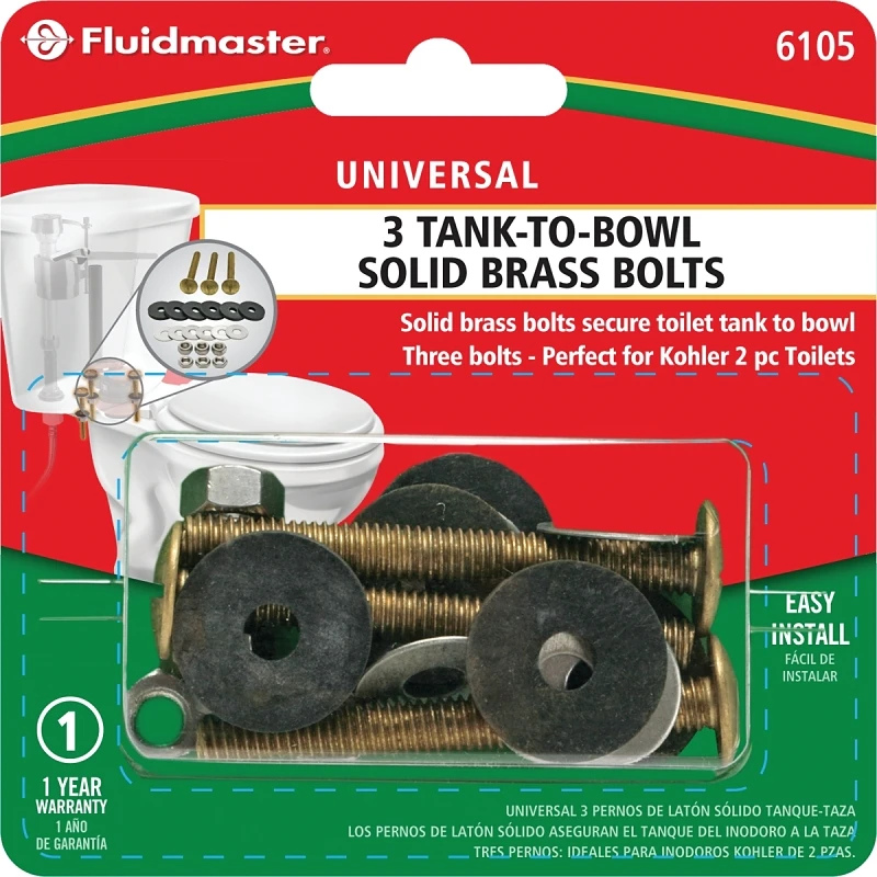Tank-To-Bowl Bolts, 3 In., 3-Ct.