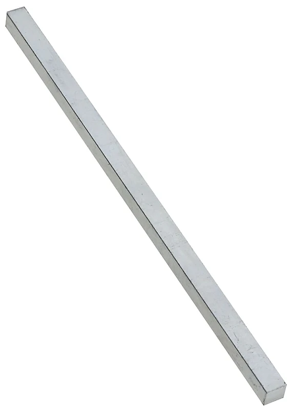 Key Stock, Zinc Plated, 1/2 x 12 In.