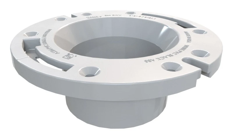 Schedule 40 DWV Flat Fit Closet Flange, PVC, 3 to 4 In.