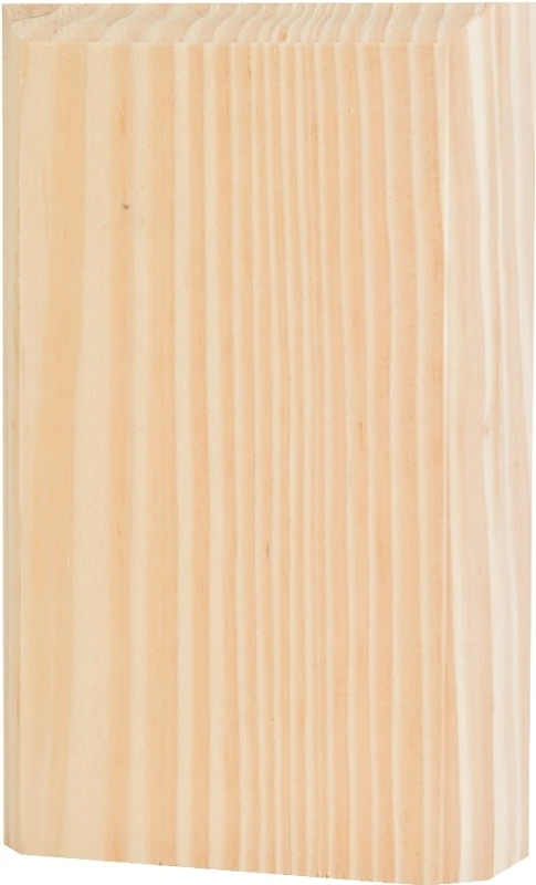 Trim Block Moulding, Corner Base, Pine, 4.5 x 2.75 x 1-In.