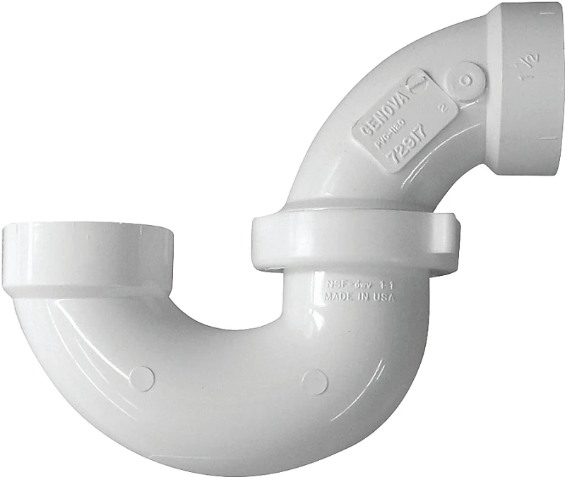193211n Pvc Dwv P-trap With Union, 1-1/2 Inch, White
