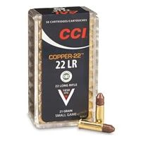 Copper-22 Rimfire Ammunition - .22 Long Rifle - 50 Rounds - 21 Grain