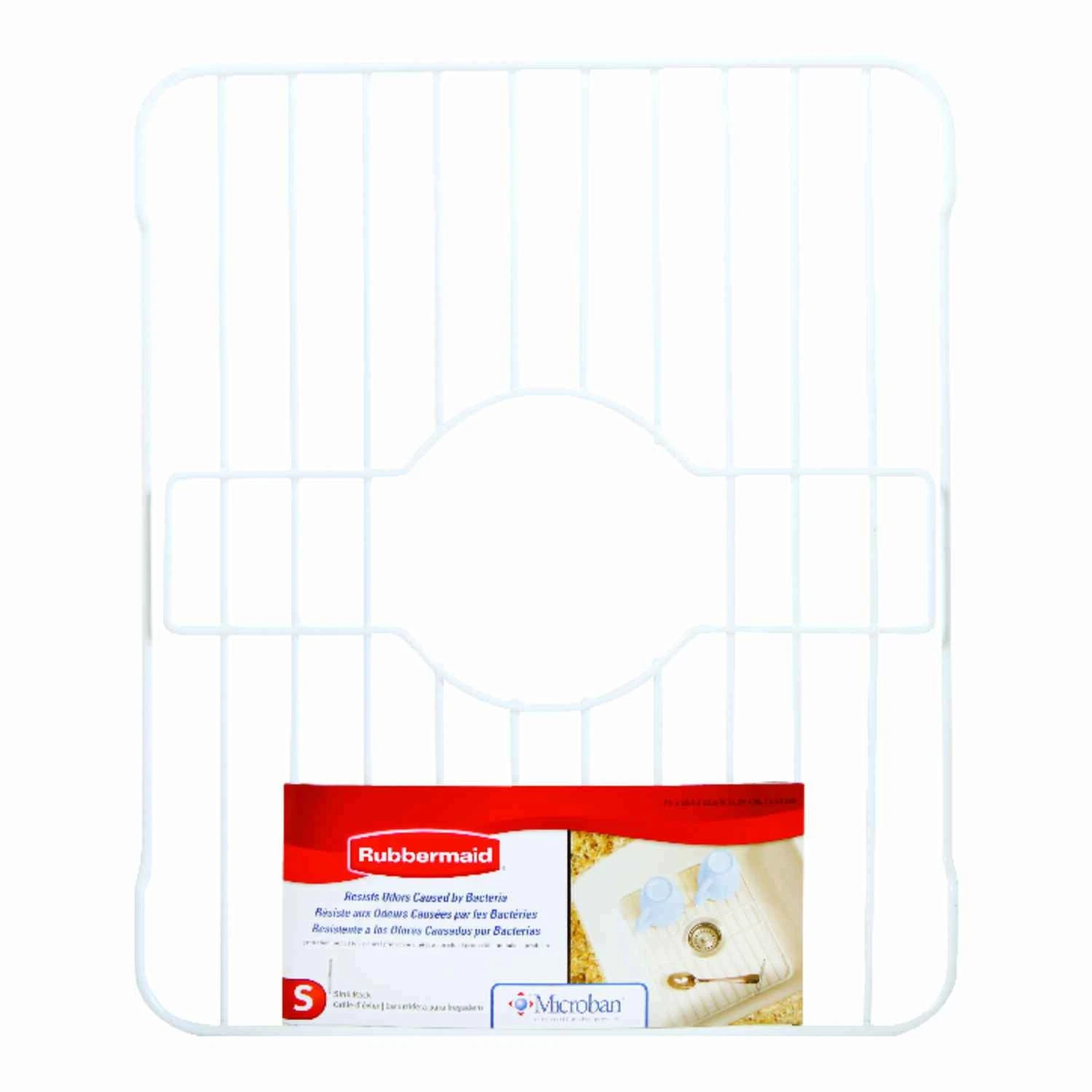 12.6 In. W X 10.5 In. L Coated Wire Twin Sink Rack With Microban Protection