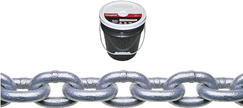 5/16 In. Oval Link Carbon Steel Proof Coil Chain 92 Ft. Length