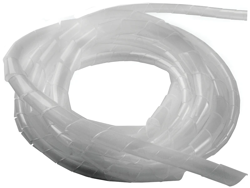 Flexible Clear Spiral Wrap For 1/4 In. And 1/2 In. Cables - 4 Feet Long
