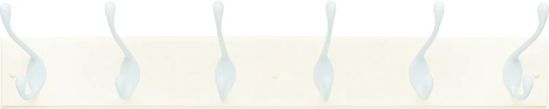 Amerock 27 in. L White Fiberboard/Zinc Medium 6-Hook Rack 1 pk