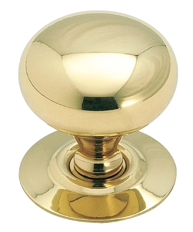 Allison Brass Cabinet Knob, 1-1/4 In. Diameter, Solid Brass Construction