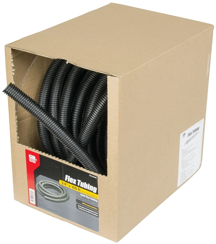1200 In. L Black Polyethylene Flex Tube, 3/4 In. Diameter