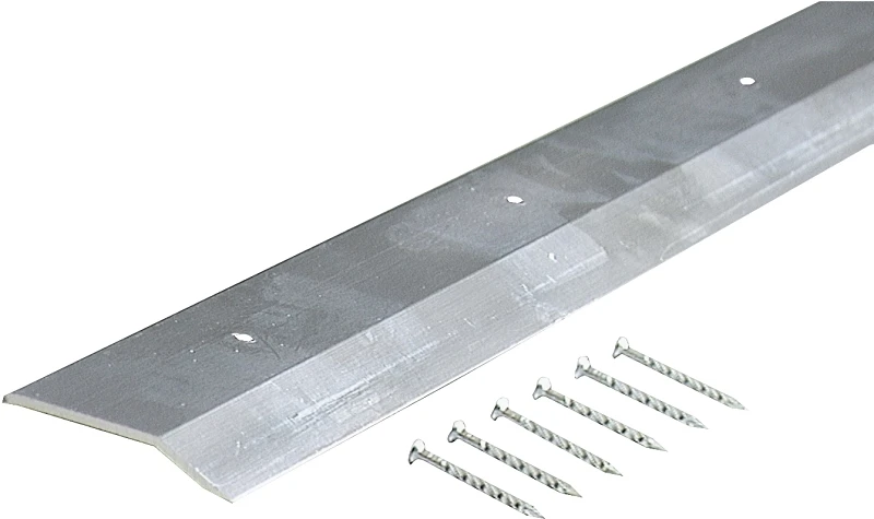 M-d 2 In. W X 36 In. L Polished Silver Aluminum Carpet Trim - Model 66084