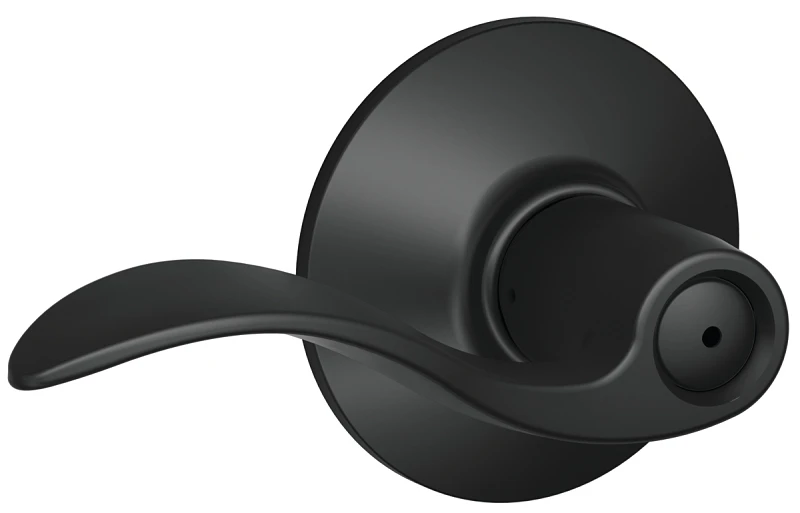 F Series Accent Matte Black Privacy Lever 1-3/4 In. For Interior Doors