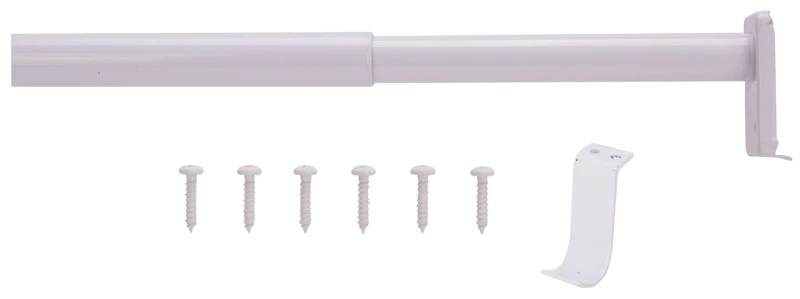 Adjustable Closet Rod 48-72 Inches Steel White Model 21014phx-ps