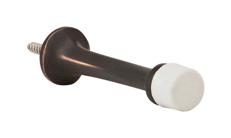 3-1/8 In. W X 7/8 In. L Brass Oil Rubbed Bronze Door Stop - Wall Mount