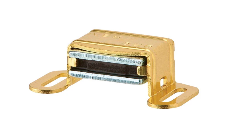 0.6 In. H X 3.1 In. W X 1 In. D Polished Brass Aluminum Magnetic Catch