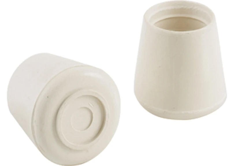 Shepherd 1-1/8 In. Off-white Rubber Round Leg Tips, 4 Pk, Model 9122