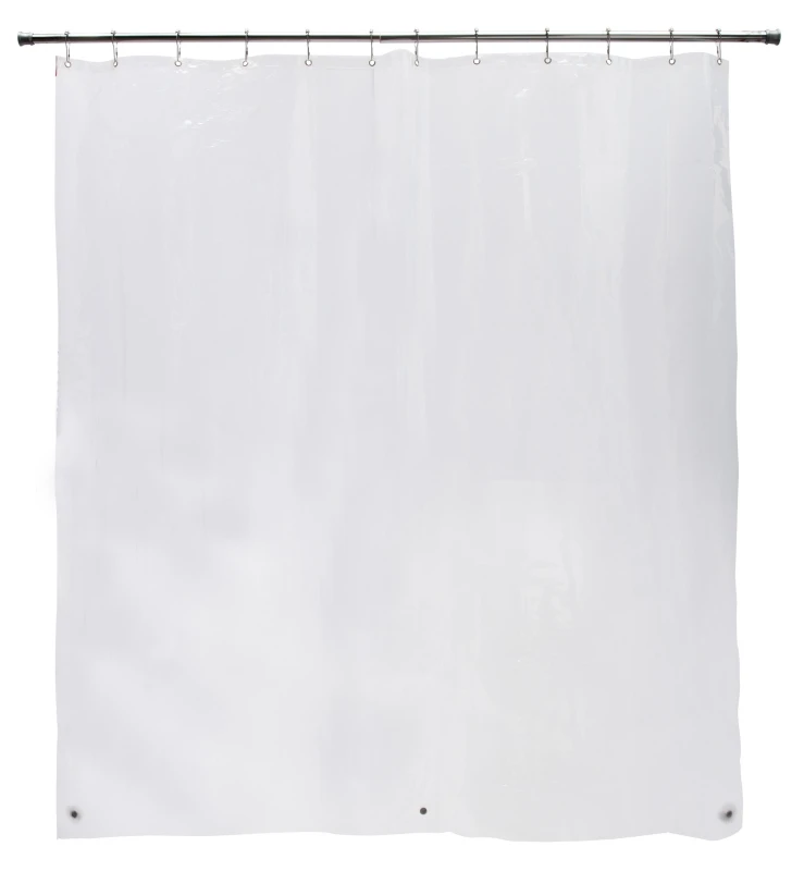 72 In. H X 70 In. W Clear Peva Shower Curtain Liner With Grommets