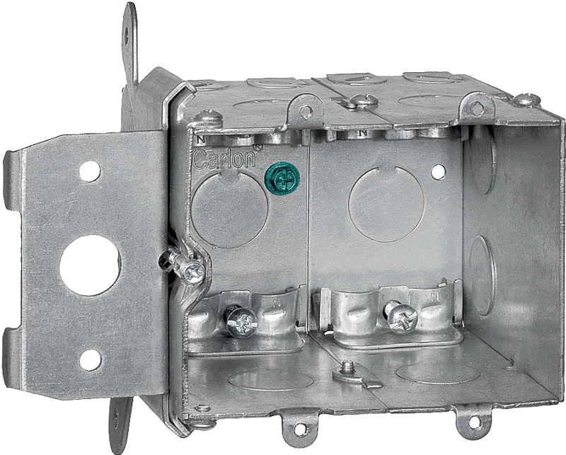 38-cu In 2-gang Metal Adjustable Wall Electrical Box Model Mb238adj-3r