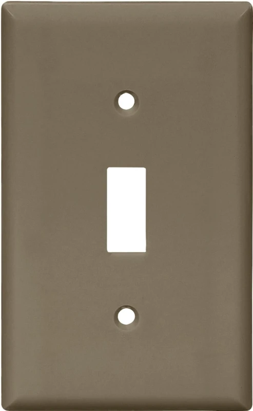 1-gang Nylon Wall Plate, Brown, 15 Pk, Model 5134b-box