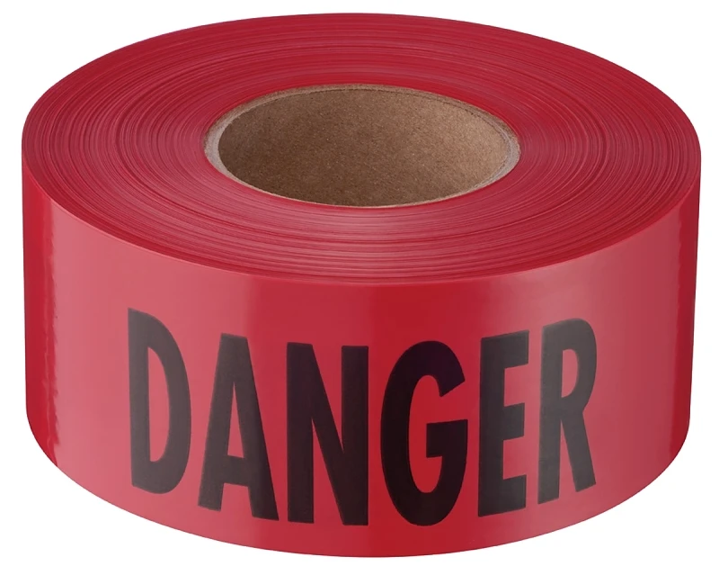 Level 272-71-1004 100 Ft. Red Danger Barricade Tape For Safety