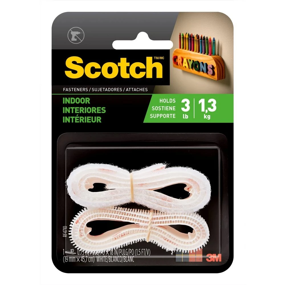 0.75-in X 18-in White Indoor Fastener With 3 Lb Weight Capacity
