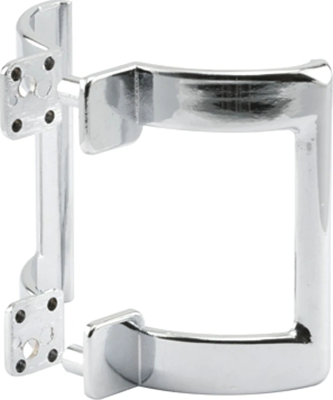 Prime-line 2-1/4 In. Chrome Silver Frameless Shower Door Handle Set