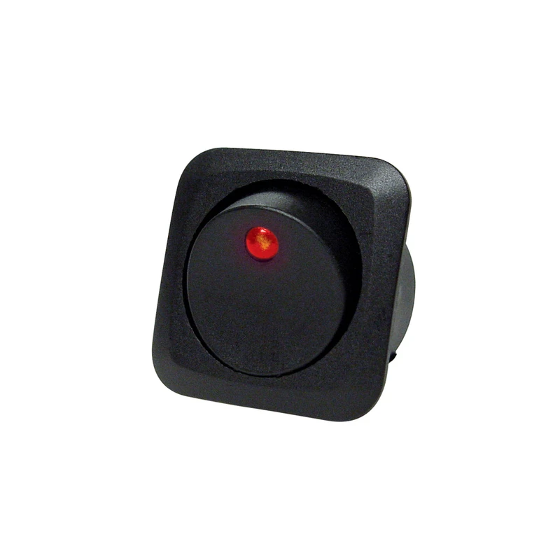 Illuminated Led Rocker Switch 12v Dc/25a Model 40600, Red, Spst