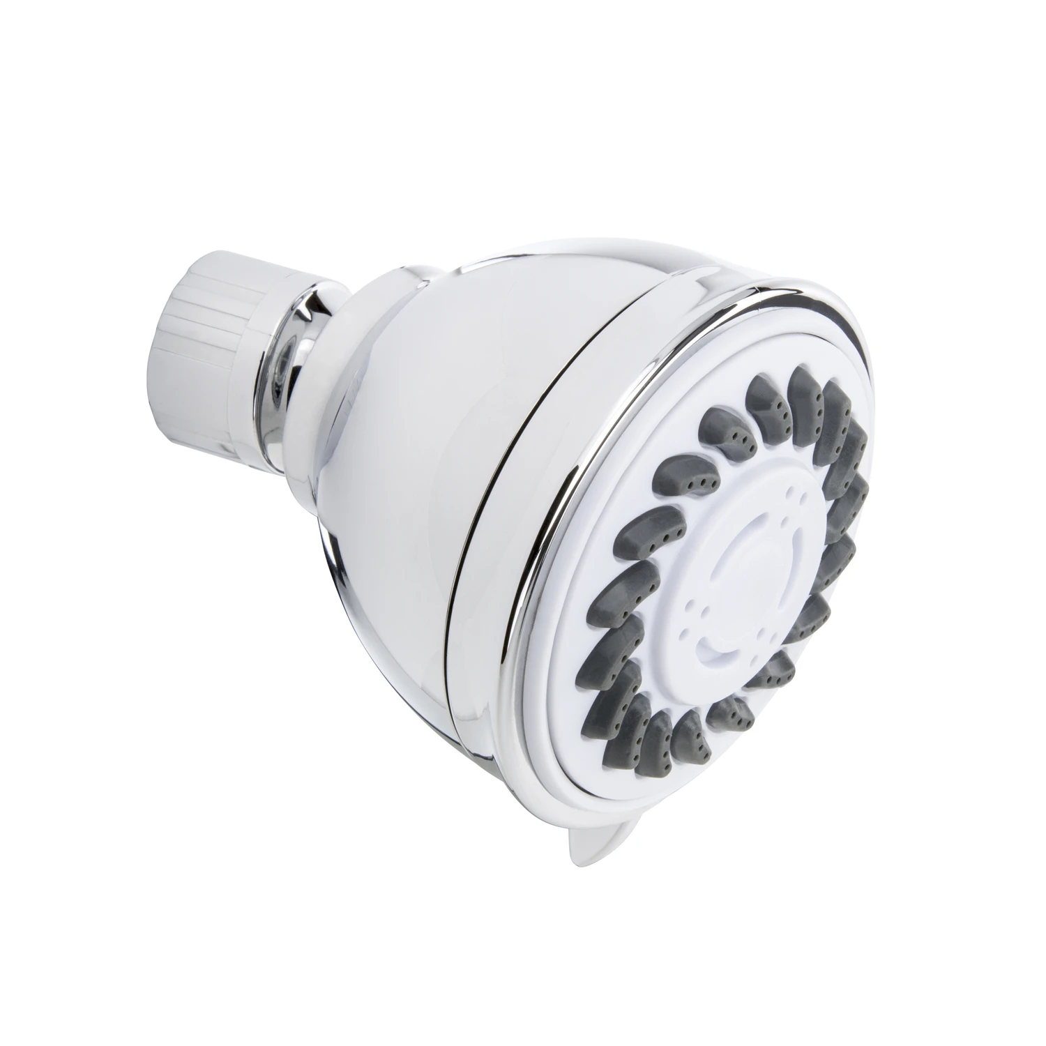 Stylewise Polished Chrome Plastic Showerhead With 3 Settings And 1.8 Gpm Flow Rate